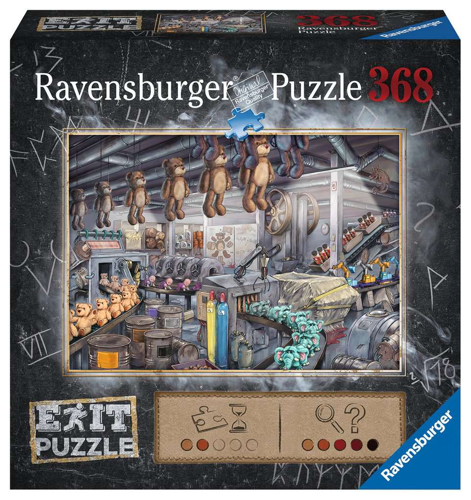 Ravensburger EXiT Puzzle: In der Spielzeugfabrik (V továrně na hračky)