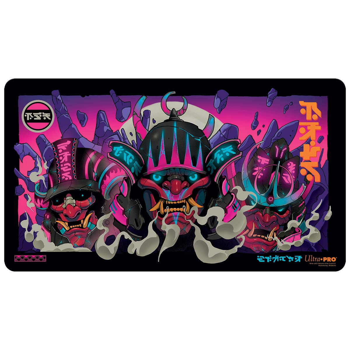 Ultra Pro Magic: The Gathering - Kamigawa Neon Dynasty Black Stitched Playmat