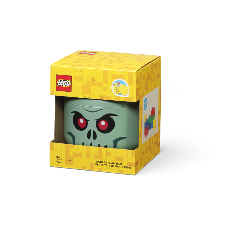 LEGO Storage LEGO úložná hlava (velikost S) - zelený kostlivec