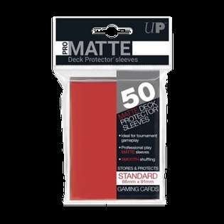 50 Ultra PRO Pro-Matte Sleeves (Red) (English; NM)