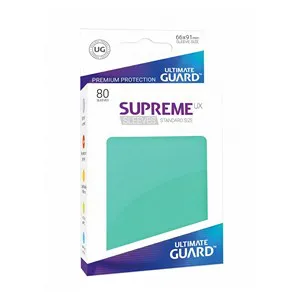 80 Ultimate Guard Supreme UX Sleeves (Turquoise) (English; NM)