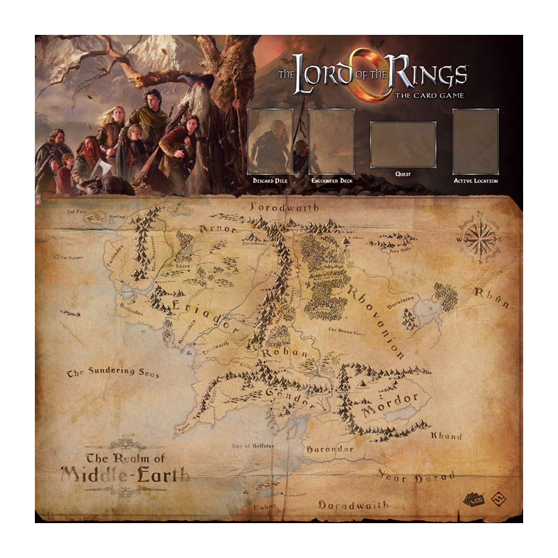 Fantasy Flight Games Lord Of The Rings LCG: Fellowship 1-4 Player Gamemat